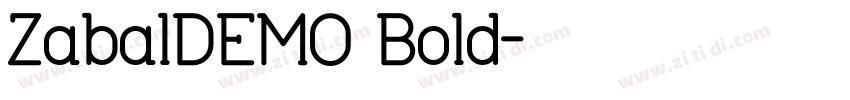 ZabalDEMO Bold字体转换